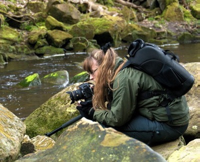 taking photo on rocks